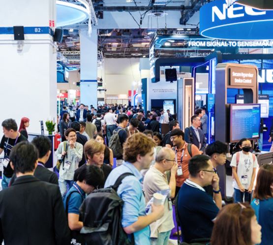 Milipol TechX crowded aisle with many visitors