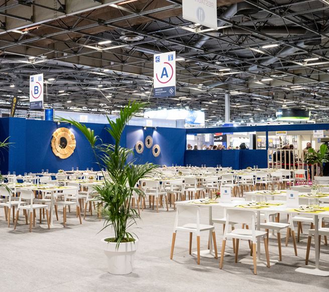 Restaurant area dedicated to official delegations during Milipol Paris