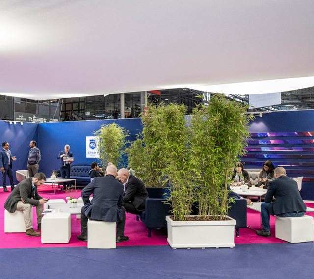 VIP lounge reserved for official delegations during Milipol Paris, offering an exclusive environment.