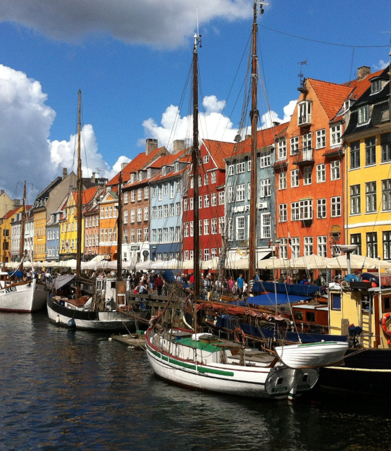 Vue de la berge de Copenhague au Danemark
